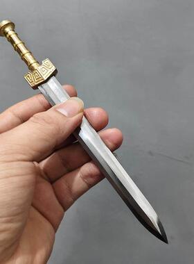 可拆卸迷你小兵器1比5微缩八面秦剑青釭剑锻打不锈钢微兵器未开刃