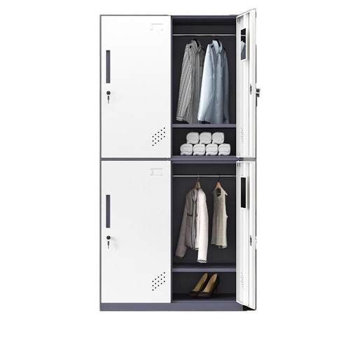 拆装办公套色文件柜资料档案柜带锁铁皮柜更衣柜员工储物柜子鞋柜