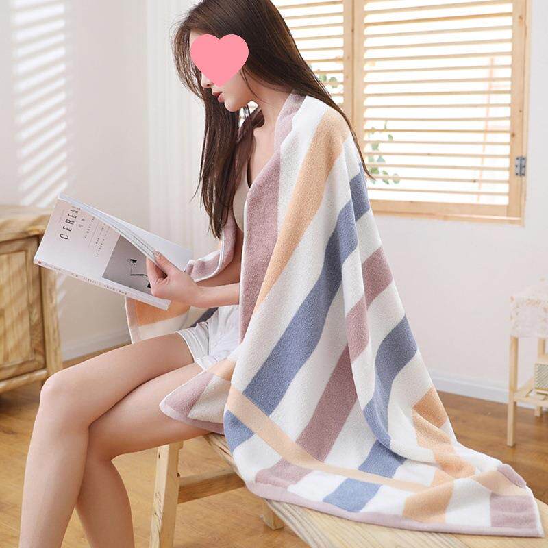 家用纯棉全棉吸水大人高端2025新款90x180浴巾超大特大号裹巾女男