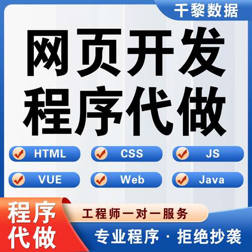 软件程序vue前端开发CSS设计web网页制作html代做定制javajs项目