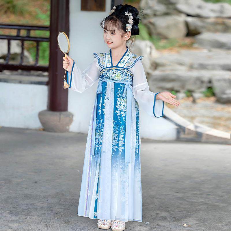 正品2025新款儿童汉服演服女少古风超仙连衣裙出男童童小爷唐装国