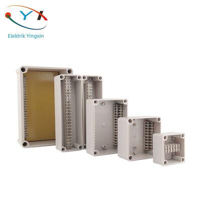 塑料户外防水接线盒带端子15P10P20P高低位端子盒ABS室外防水盒