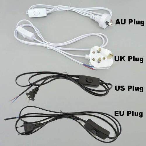 5pcs UK AU EU US 2pin AC Power connector Adapter cable