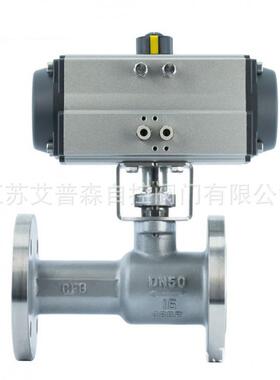 气动不锈钢高温球阀/Q641M-25P气动不锈钢一体式高温法兰球阀