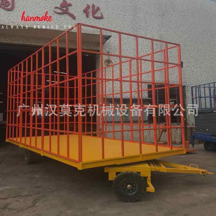 非标定制5吨叉车牵引平板拖车高品质平板拖车牵引重型工厂直销