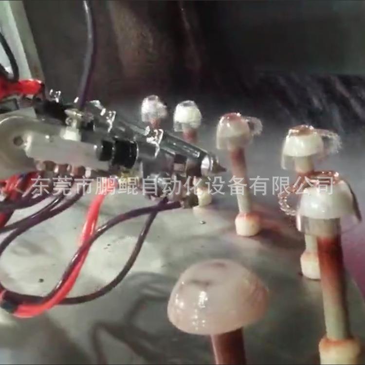 东莞玻璃杯1出4转盘式喷漆设备 水杯4等分4枪喷涂设备 喷油机厂家