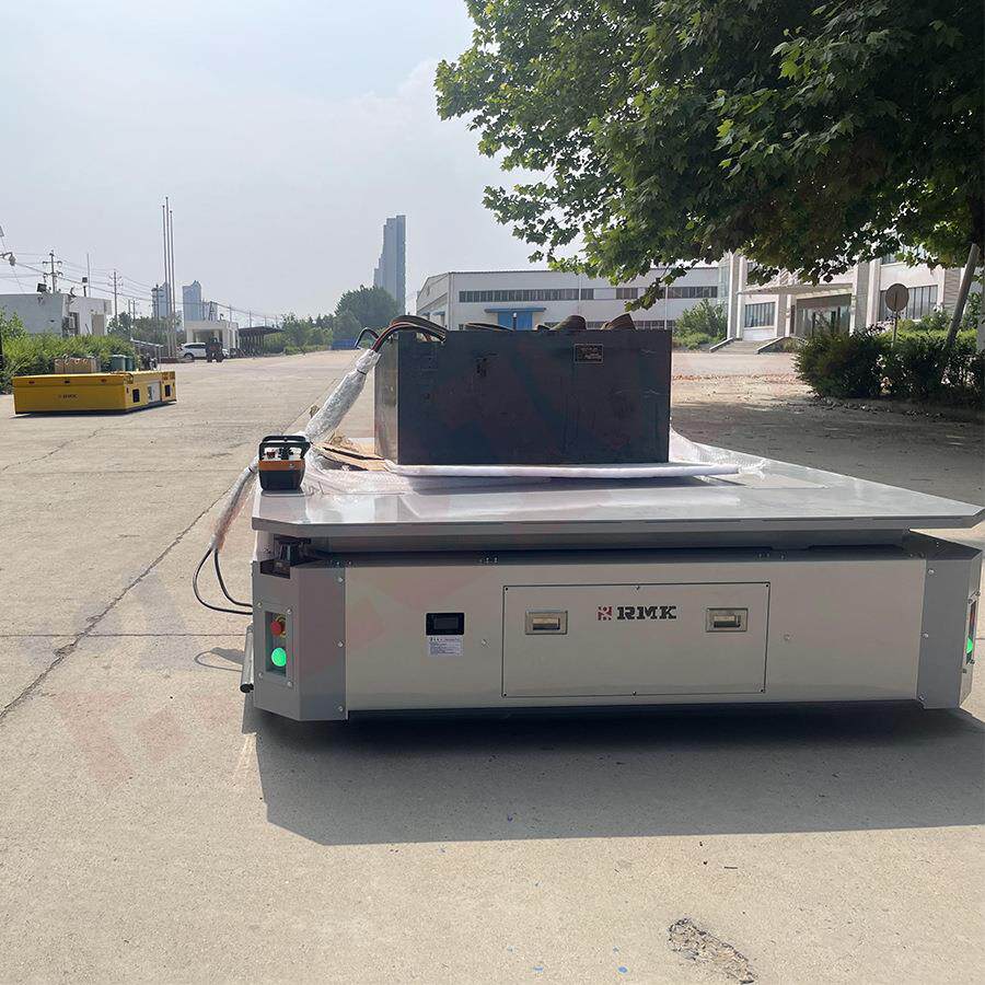 室内外多驱全向 重载AGV 按需液压举升无轨360°随意转弯平板车