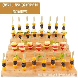 木质物置架串糖葫芦展示架多层制食物架串串自小助架实BY 1019木