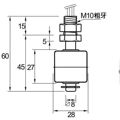 柯玛斯不锈钢304浮球液位开关CE认证