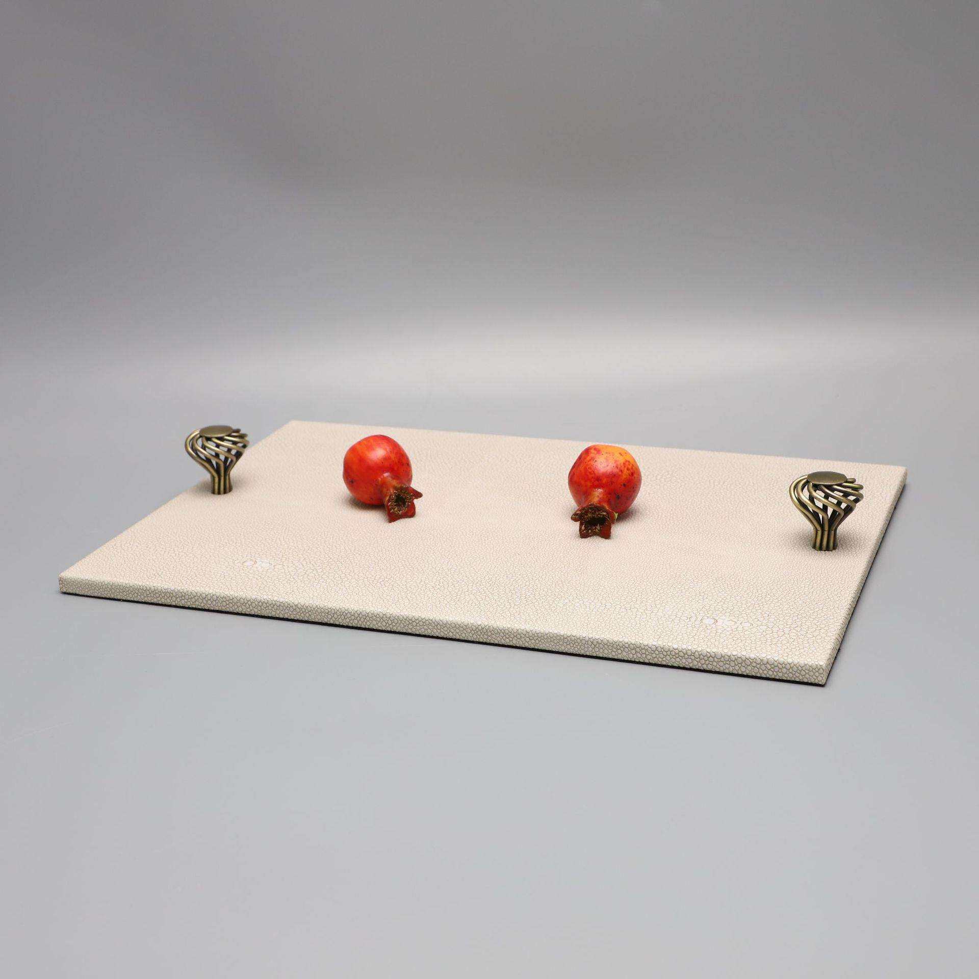 新中式复古托盘样板房办公室卧室客厅书房餐厅电视柜软装饰品摆件