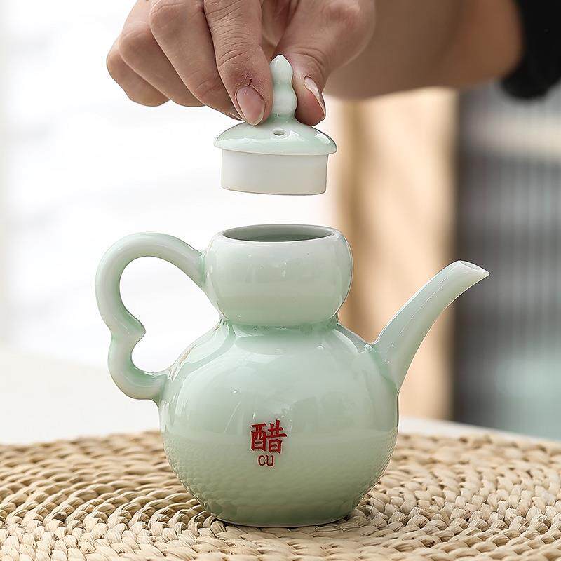 油壶酱油醋壶调料瓶醋罐油瓶陶瓷日式醋瓶油罐壶家用漂亮创意商用