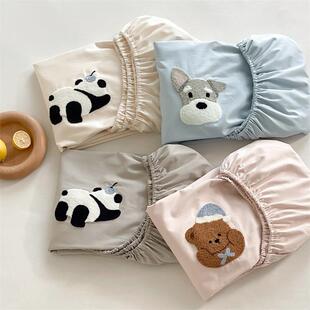 敲可爱！卡通纯棉防尘床罩全包床垫保护套100S贡缎全棉长绒棉床笠