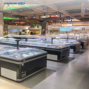 厂家供应冷柜超市岛柜平岛柜自动化霜组合冷冻柜环岛柜速冻展示柜