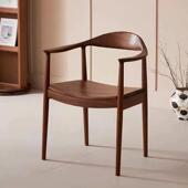 迪北欧实木餐椅肯尼总椅广岛椅统咖啡店餐00001西厅餐厅会议洽谈