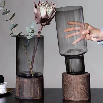 Nordic Home Decor Glass Vase Living Room Decoration Flower V