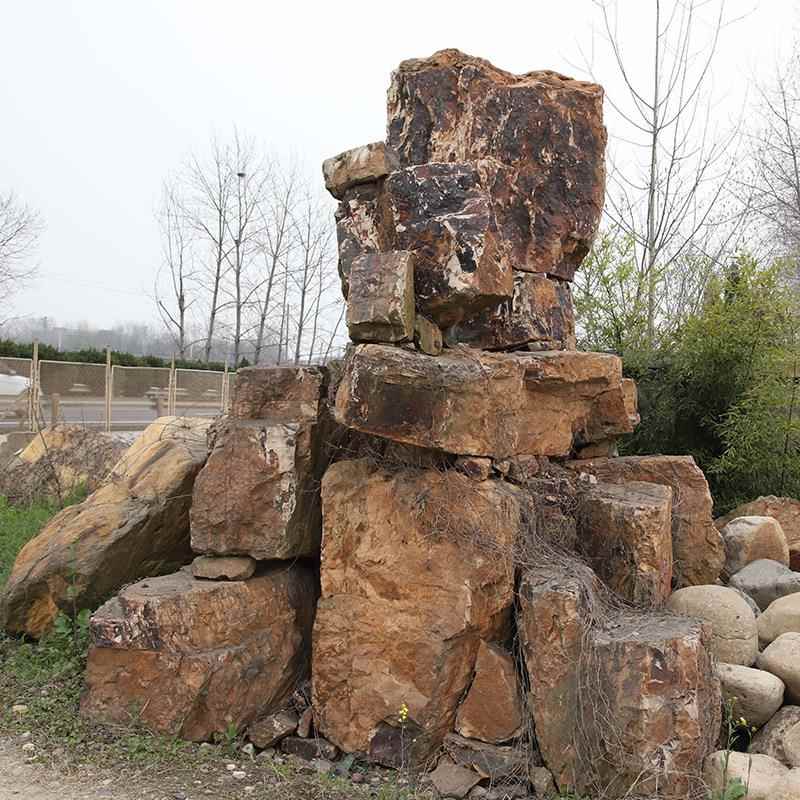 杂色卵石垫底河滩石路工程园52铺园林石头公景观石块鹅变压器石