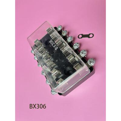 BX304多路汽车玻璃管保险丝盒6X30管式保险丝座BX310 BX308 BX306