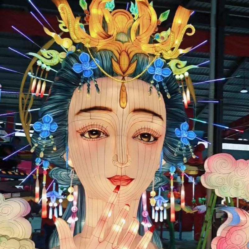 自贡彩灯户外大型女神花灯商场春节灯会景区国潮元宵庙会手工艺