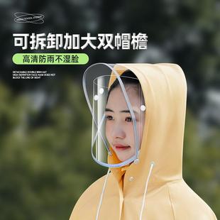 全身防暴雨雨披男 儿童雨衣女孩初中小学生专用中大童带书包位长款