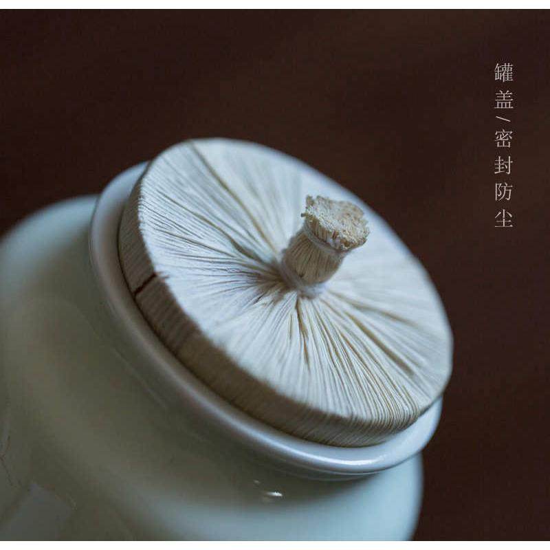 竹影陶瓷茶叶罐 影青玉米皮玉泥茶仓 密封罐 简约存茶罐 茶仓,餐饮具,茶叶罐,淘宝优惠券,粉丝福利购,淘宝优惠卷