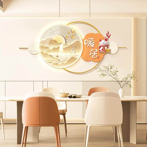 餐厅装饰画现代简约饭厅挂画轻奢高级感2025新款餐桌背景墙壁画