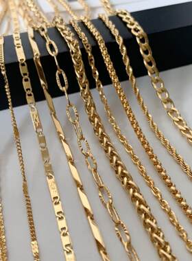 Long Style Men Women 585 Rose Gold Color Necklace Beaded Twi