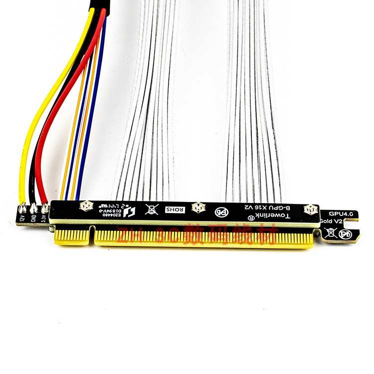 显卡延长线PCI-E 4.0加长线pcie 16x插槽公转母外延长线显卡排线