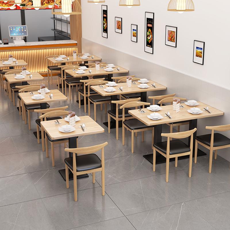 餐桌餐饮商用出租房屋家用早餐厅快餐店小吃饭店食堂面馆桌椅组合