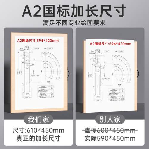 图板工图程制图专业绘板土工画木图工字具丁尺8k3k手225提实心画