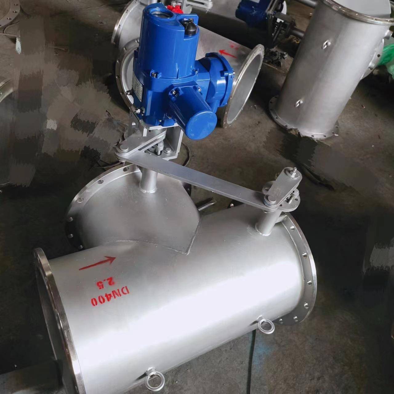 电动三通烟气阀D941W-2.5P烟气三通阀不锈钢手动三通阀门