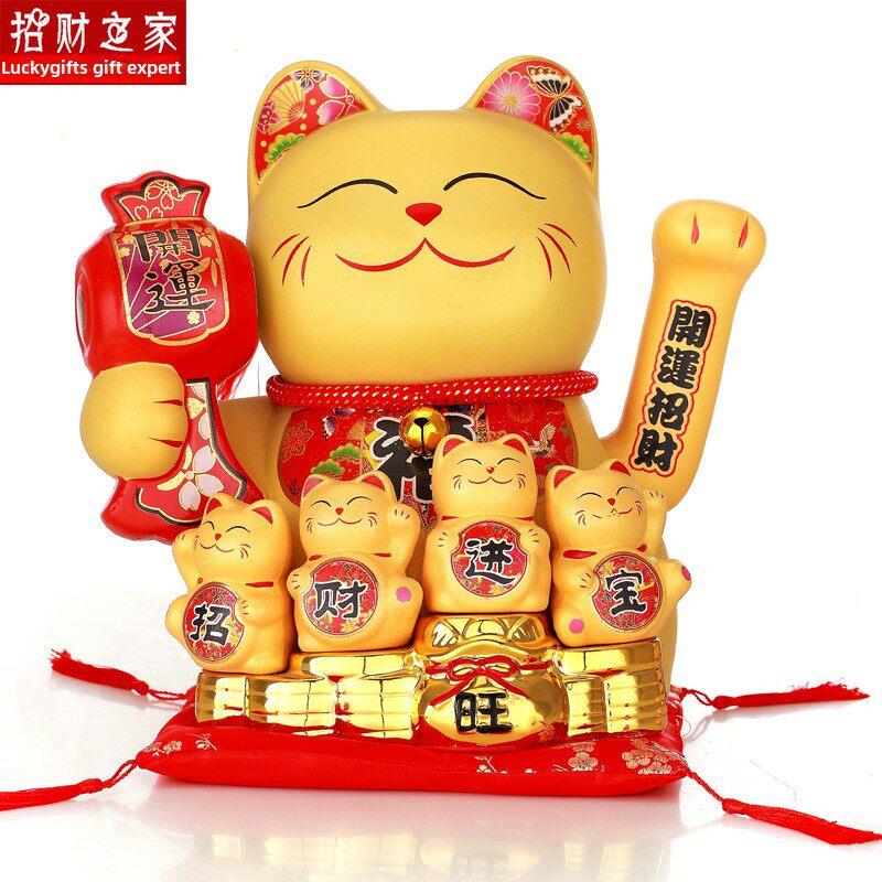 金摇电器携财宝猫开启礼品陶瓷饰品大小小创意礼品10寸-16寸