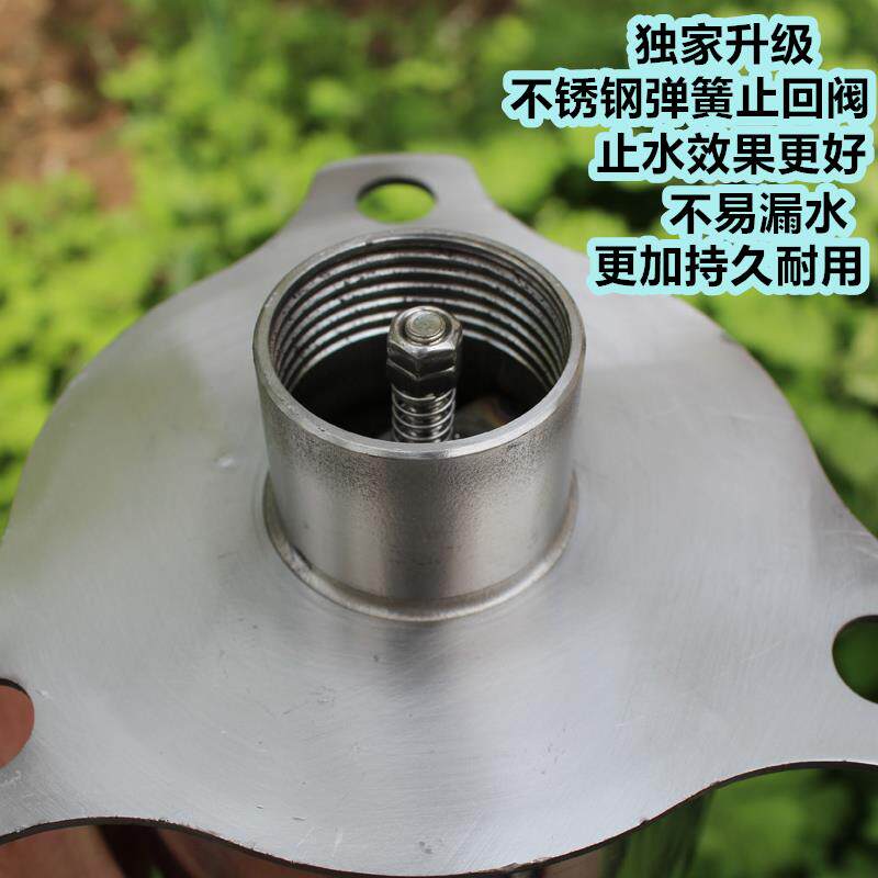 不锈钢水压井加厚式手压泵老头QCQ井手摇水泵打水器