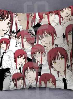 新款电锯人链锯人chainsa an周边炎藤本树定拳m制动漫抱枕头套w靠