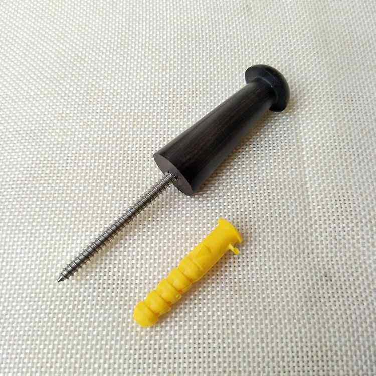 古琴挂钩乌木科檀不锈钢螺丝配膨胀管超结实乐器配件衣帽钩