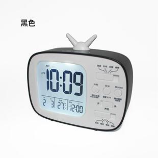 创意复子古电视品机闹钟生学宿舍床G179头电子时钟语音播报电礼G1