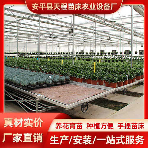 衡水大棚移动苗床热镀锌手摇苗床网片葡萄栽培育苗床厂家温室专用