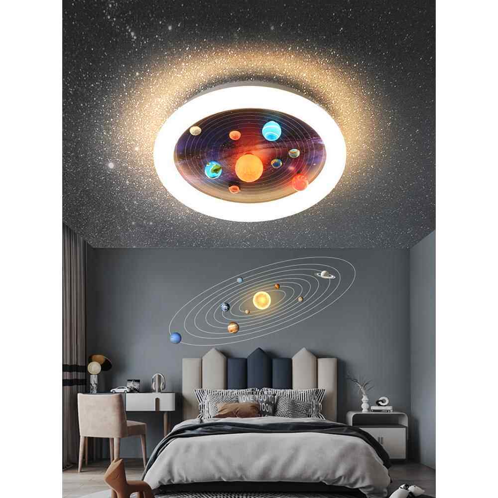 【跨境】八大行星全光谱护眼房间灯男孩儿童房卧室吸顶灯