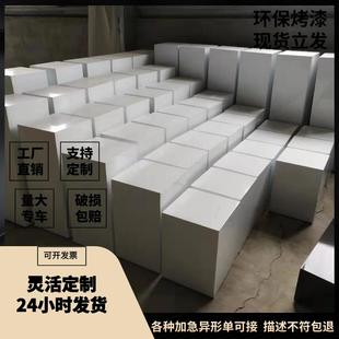 烤漆地台展示台方形白色立柱橱窗底座展示架商业陈列展柜展会展台