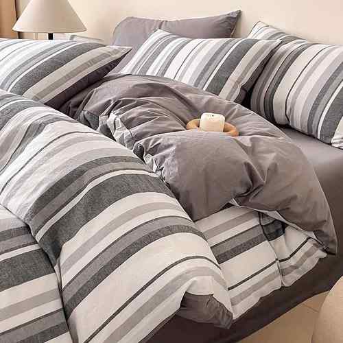 全棉水洗棉被套纯棉单件150x200被罩200x230宿舍单双人被单四件套