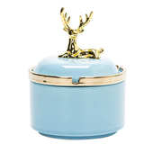 创意陶瓷烟灰缸家居客厅北欧时尚 办公桌茶几摆件烟缸日用百货批发