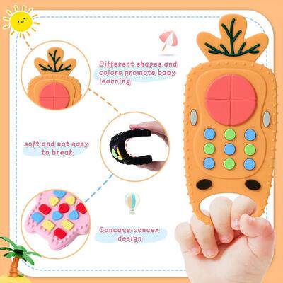 1Pc Baby Silicone Teether Toys Remote Control Shape Teether