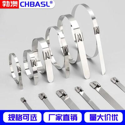 不锈钢金属绑紮带高强度固定活扣抱箍可拆卸4.6mm304铁丝自锁式