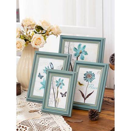 美式复古7寸8寸10寸相框摆台照片框相册架16寸20寸8k画框装裱徐萍