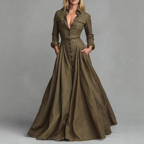 Casual Shirt Elegant Stand Collar Half Sleeve Wrinkled Plain