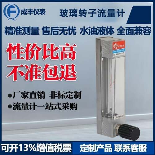 DK800玻璃管浮子流量计 成丰厂家6F甲醇流量计 304材质管螺纹接头