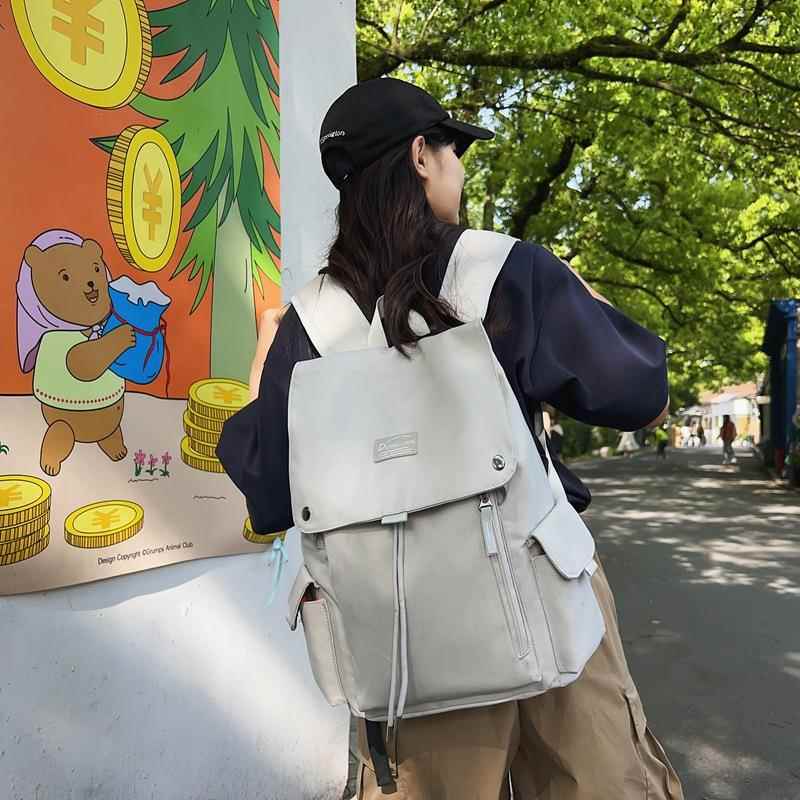 书包男高中生大学生ins风校园简约睿营 大容量双肩电脑包百搭背包