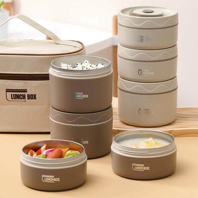 Stainless steel insulated lunch box, bento lunch box饭盒