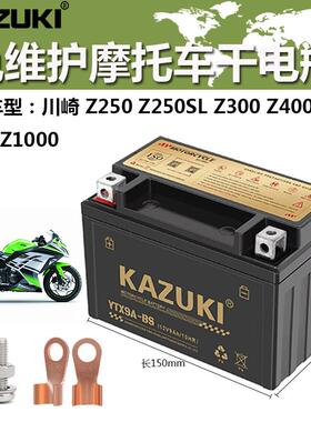 机车干 干电瓶川崎Z250 Z250SL Z300 Z400 Z800 Z900 Z1000R蓄电