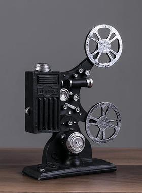 客厅摆件轻奢高级感2025新款复古电影放映机模型树脂照相机拍摄道