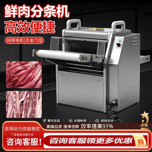 全自动商用鲜肉分条机多功能切片机不锈钢快速小型切丁切肉切条机